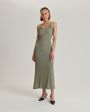 Вязаное платье-макси Centure с открытой спиной, цвет светло-зеленый - миниатюра 2