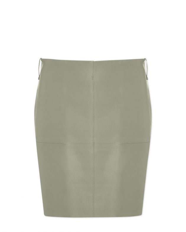 Кожаная мини-юбка Amarilla, цвет светло-зеленый - изображение 1