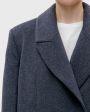 Двубортное пальто, цвет серый - миниатюра 9