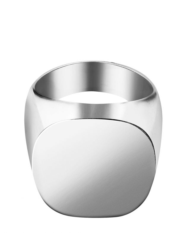 Кольцо-печатка, цвет серебряный - изображение 1