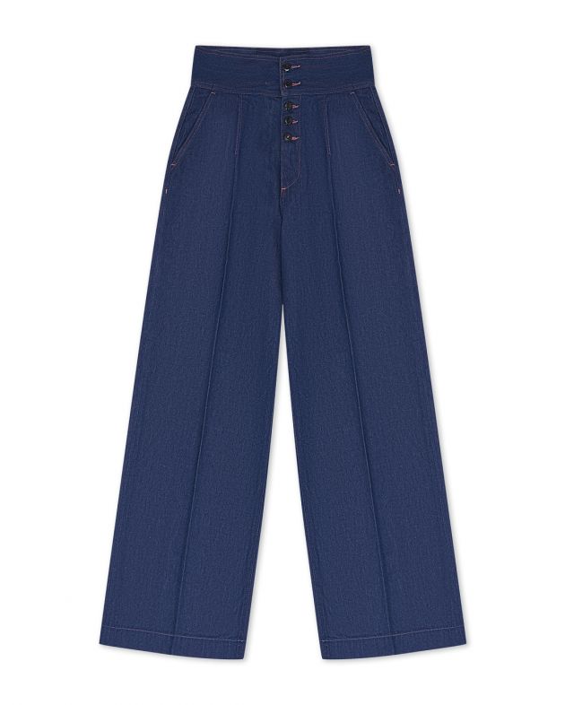 Широкие джинсы Felisia, цвет синий - изображение 1