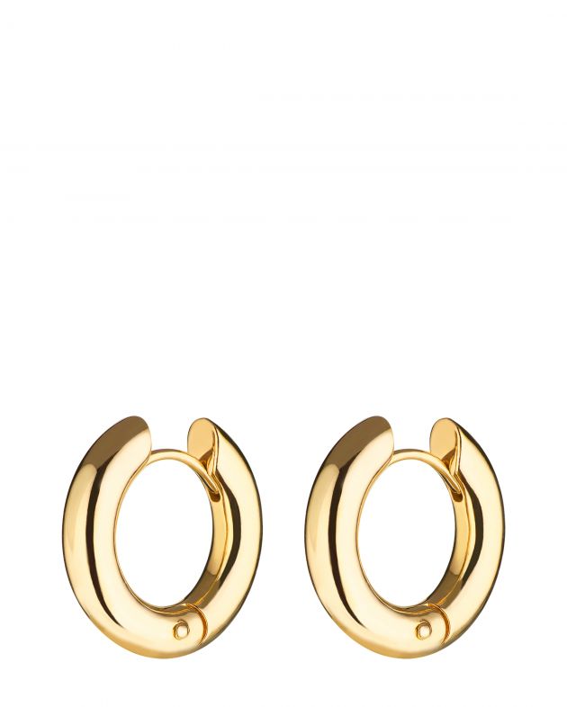 Moonka Позолоченные серьги-донатсы, цвет желтый - изображение 1