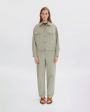 A.P.C. Куртка Cally из денима, цвет хаки - миниатюра 2