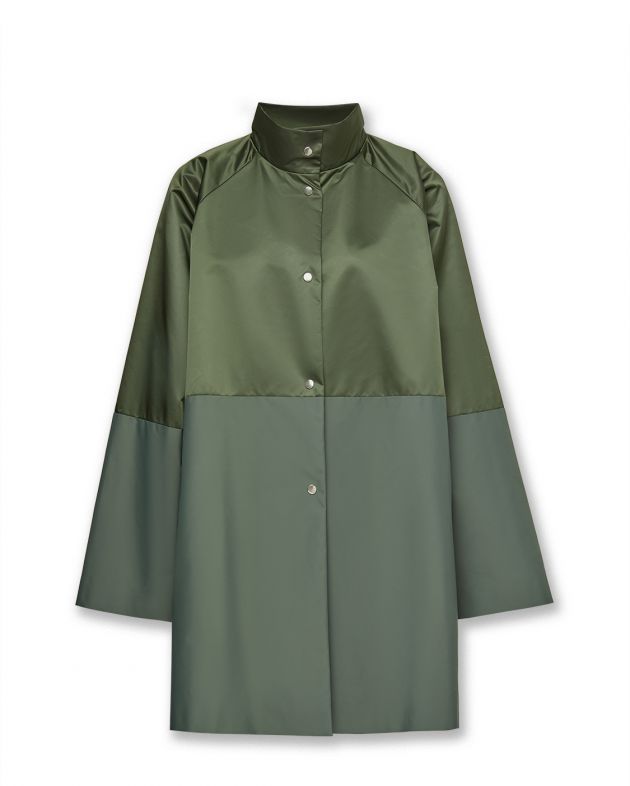 Куртка с составным дизайном, цвет зеленый - изображение 1