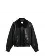 Low Classic Кожаная куртка со съемным меховым воротником, цвет черный - миниатюра 1