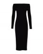 LOULOU STUDIO Платье макси Bicado с открытыми плечами, цвет черный - миниатюра 1