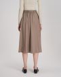 Шерстяная юбка миди со складками, цвет серый - миниатюра 7