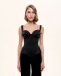 Mismos Топ-корсет черный с  вышивкой, цвет черный - миниатюра 4