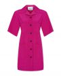 Платье-рубашка из костюмной вискозы, цвет розовый - миниатюра 1