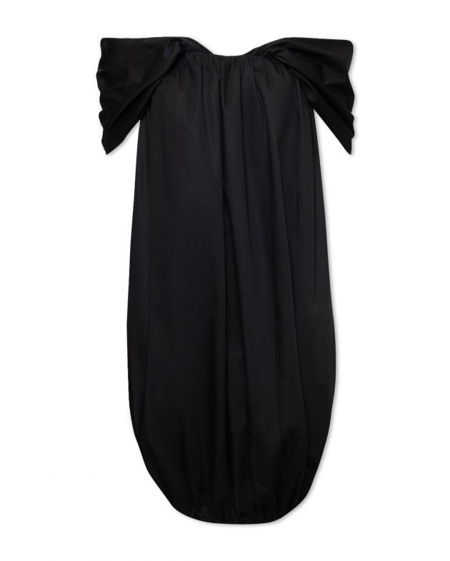 Платье мини Viola из фактурного хлопка, цвет черный - изображение 1
