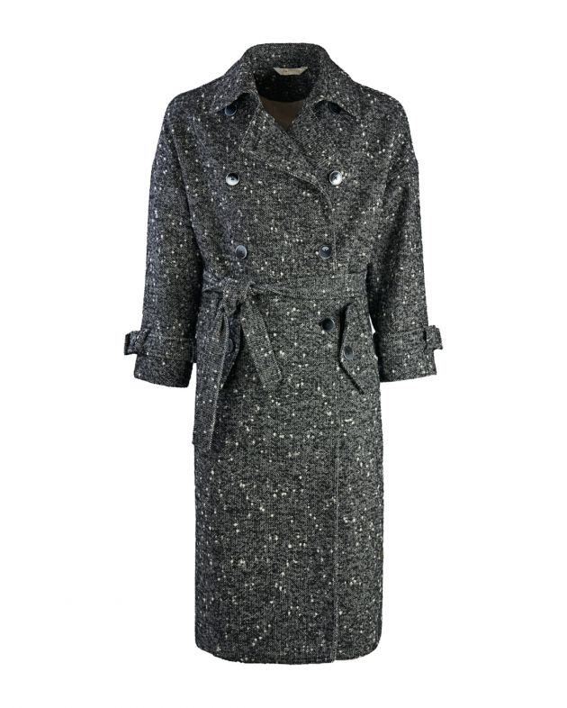 Bottega Martinese Двубортное пальто Emma, цвет черный - изображение 1