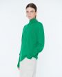 Базовый шерстяной свитер, цвет зеленый - миниатюра 3