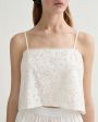 POSSE Топ с вышивкой, цвет белый - миниатюра 5