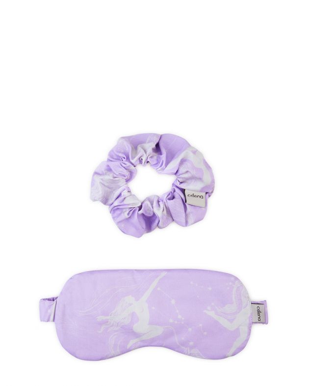 Celena Комплект из маски для сна и резинки, цвет сиреневый - изображение 1