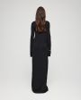 Róhe Длинное платье с воротником-поло, цвет черный - миниатюра 5