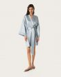 The Ayris Халат-кимоно Mona, цвет серебристый - миниатюра 3