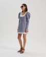 Платье мини Belle de Jour с контрастными вставками, цвет синий - миниатюра 6