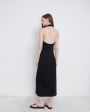 LOULOU STUDIO Хлопковое платье-халтер Neami с открытой спиной, цвет черный - миниатюра 5