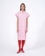 Платье-рубашка с асимметричным низом, цвет розовый - миниатюра 2
