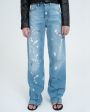 DARKPARK Прямые джинсы Lu с принтом, цвет голубой - миниатюра 3