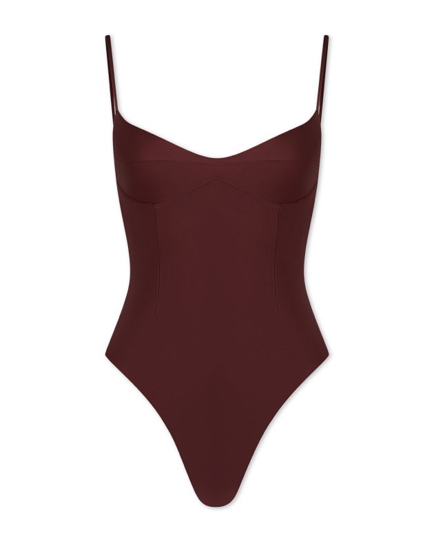 Слитный купальник Monica, цвет коричневый - изображение 1