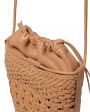 HEREU Плетеная сумка-ведро Palau из кожи, цвет коричневый - миниатюра 4