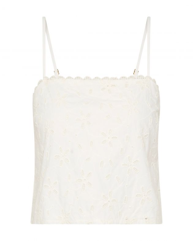 POSSE Топ с вышивкой, цвет белый - изображение 1
