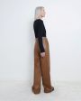 LOULOU STUDIO Кожаные брюки Noro, цвет коричневый - миниатюра 3
