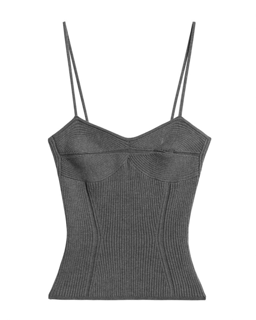 Топ Shell Bra Top в рубчик