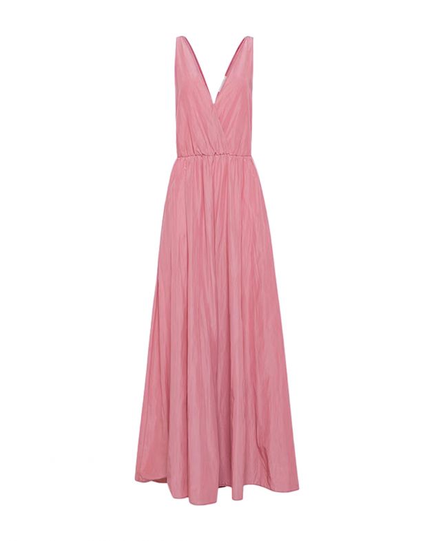 Forte Forte Платье макси с глубоким вырезом, цвет розовый - изображение 1