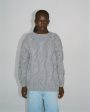 Шерстяной свитер «Лук» с круглым вырезом, цвет серый - миниатюра 2