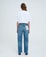 Re/Done Прямые джинсы в стиле 70-х с вырезом, цвет голубой - миниатюра 5