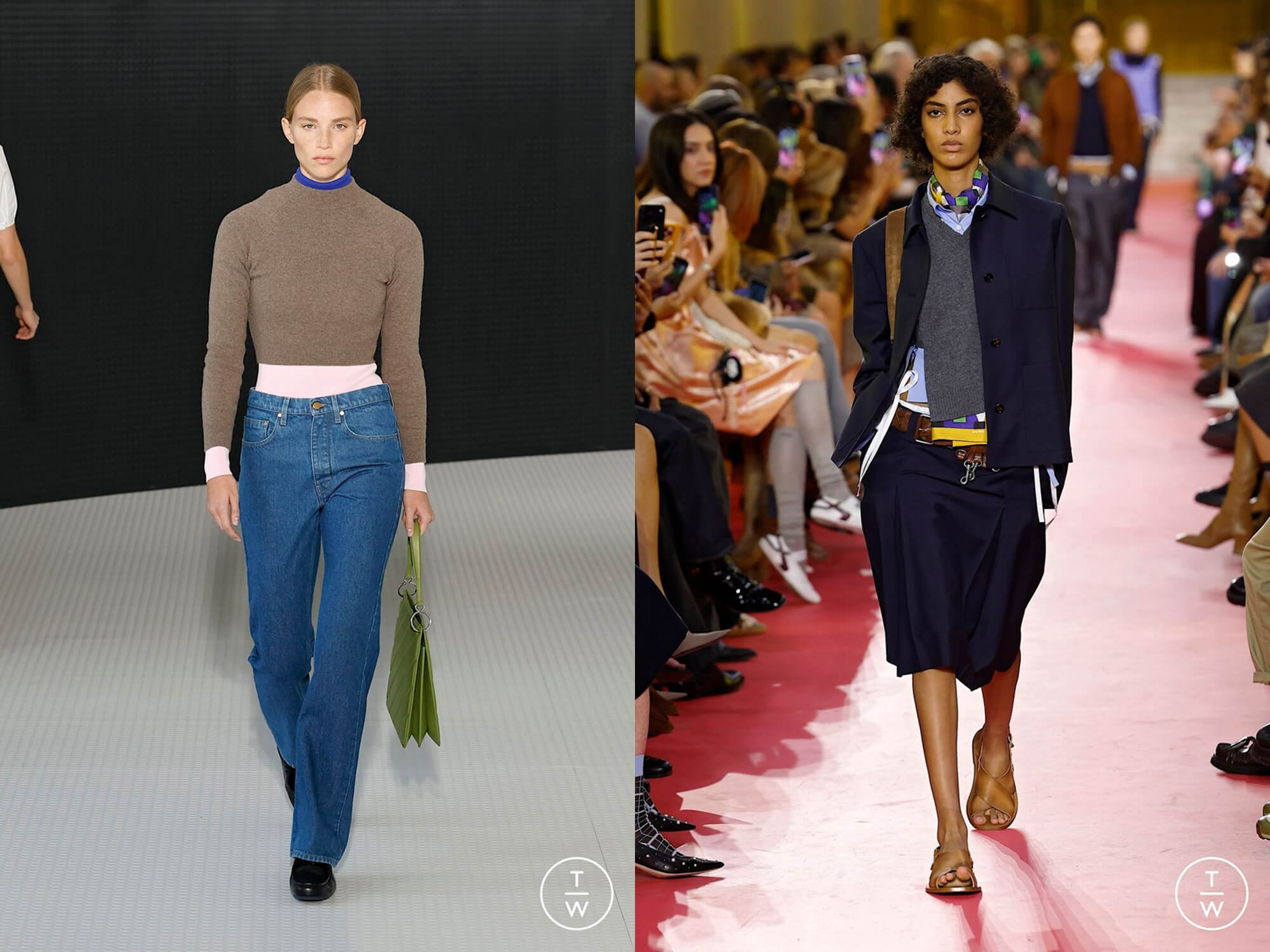 Jil Sander, Miu Miu весна-лето 2026. Источник фото: платформа Tagwalk.