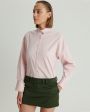 Рубашка оверсайз с карманом, цвет розовый - миниатюра 2