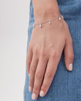 Браслет-цепочка с лунными камнями Water