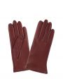 Glove Story Кожаные перчатки с шелковым подкладом, цвет бордовый - миниатюра 1