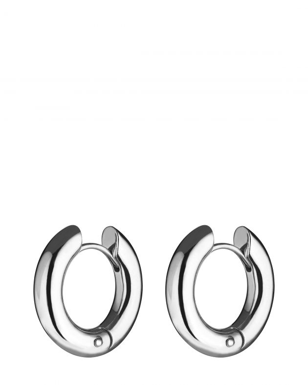 Moonka Серебряные серьги-донатсы, цвет белый - изображение 1