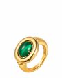 Moonka Кольцо с малахитом Ai, цвет зеленый - миниатюра 4