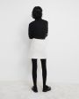 Кашемировая юбка мини Alsen фактурной вязки, цвет белый - миниатюра 4