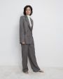 LOULOU STUDIO Широкие брюки New Sbiru из шерсти, цвет серый - миниатюра 2