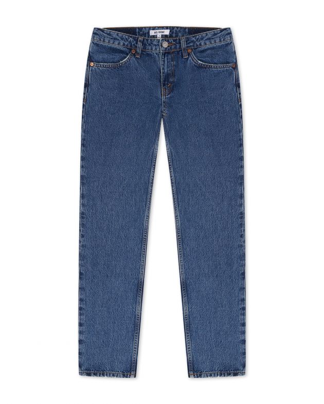 Re/Done Прямые джинсы с низкой посадкой в стиле 70-х, цвет голубой - изображение 1