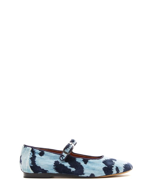 Кожаные туфли Mary Jane, цвет голубой - изображение 1