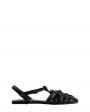 HEREU Дутые плетеные сандалии Cabersa из кожи, цвет черный - миниатюра 1