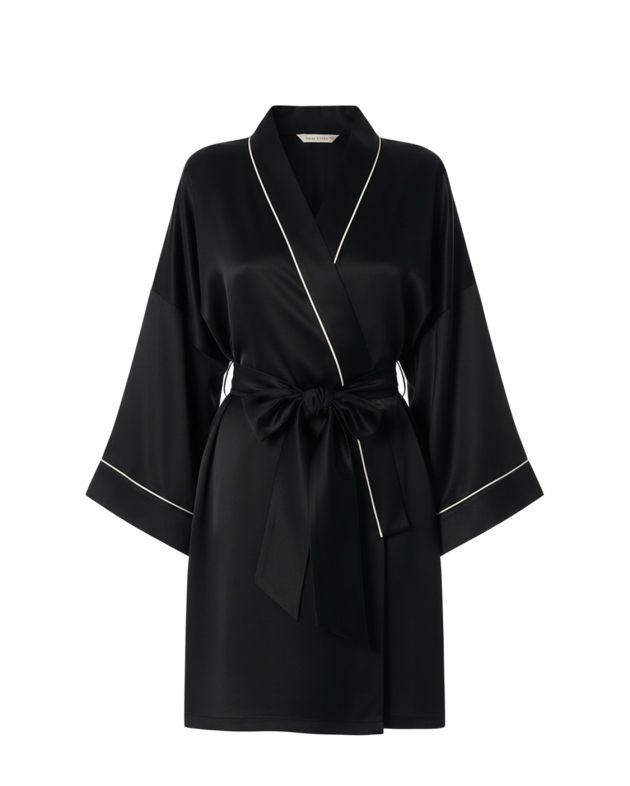 The Ayris Халат-кимоно Mona, цвет черный - изображение 1