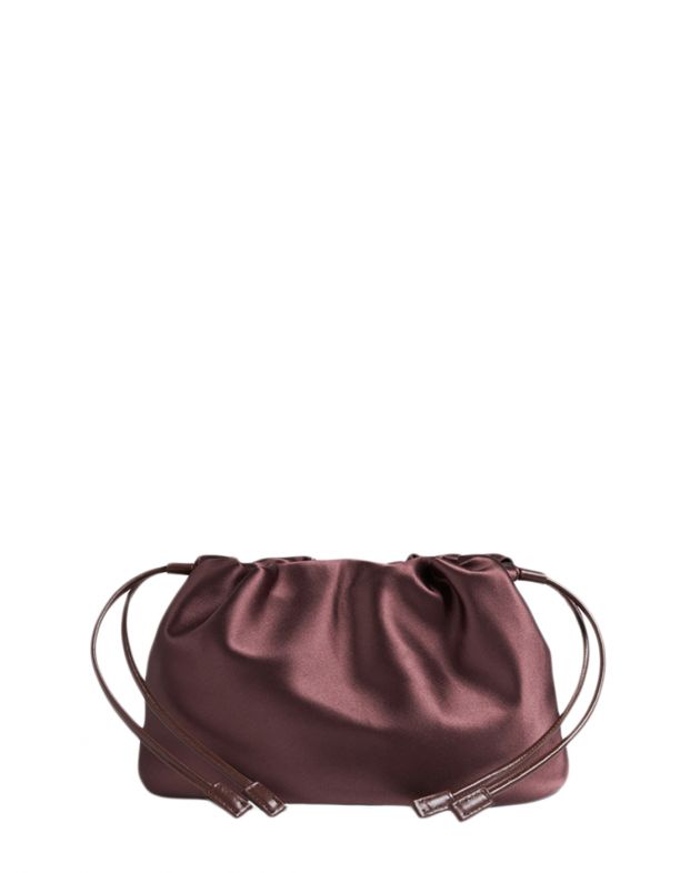 LOULOU STUDIO Атласная сумка Mireille, цвет бордовый - изображение 1