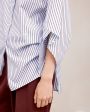Erika Cavallini Рубашка в полоску с широкими рукавами, цвет белый - миниатюра 5