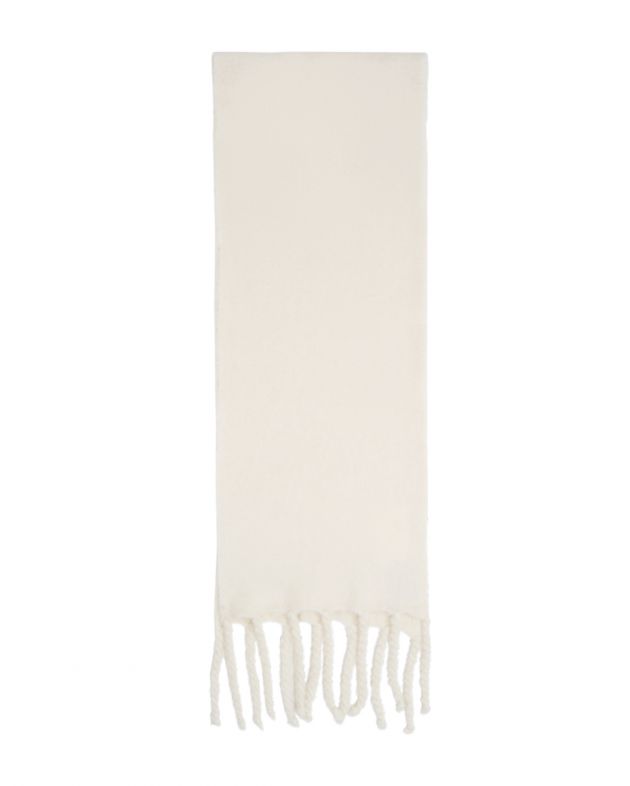 Róhe Шерстяной шарф с бахромой, цвет молочный - изображение 1