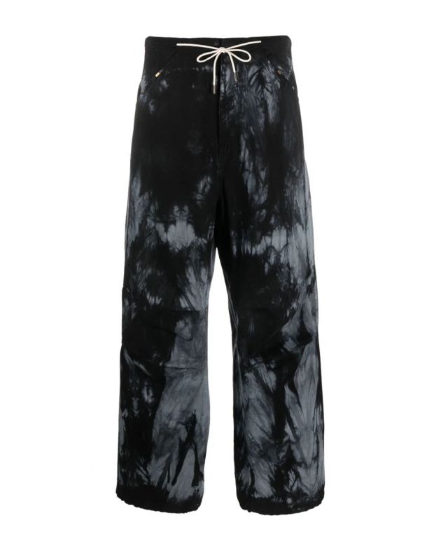 DARKPARK Объемные брюки Daisy с принтом тай-дай, цвет черный - изображение 1