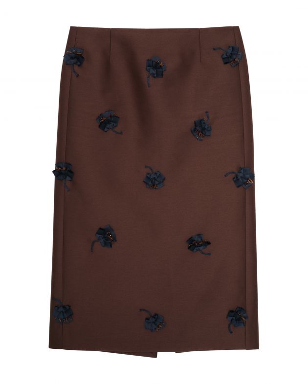 SHUSHU/TONG Юбка, цвет коричневый - изображение 1