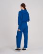 Шерстяные брюки с рельефами, цвет синий - миниатюра 7
